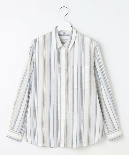 L size ONWARD(大きいサイズ) / エルサイズオンワード シャツ・ブラウス | リネンMIX ストライプ シャツ ブラウス | 詳細14