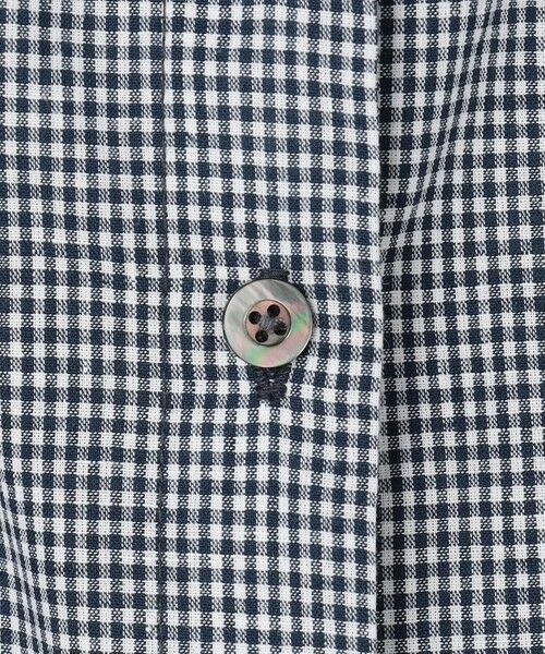 L size ONWARD(大きいサイズ) / エルサイズオンワード シャツ・ブラウス | リネンminiチェック バンドカラー ブラウス | 詳細10