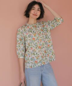 L size ONWARD(大きいサイズ) / エルサイズオンワード シャツ・ブラウス | スパンボタニカル プリント クルーネック ブラウス