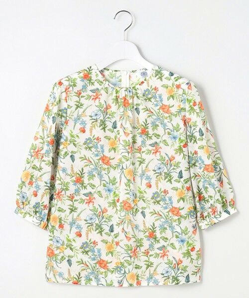 L size ONWARD(大きいサイズ) / エルサイズオンワード シャツ・ブラウス | スパンボタニカル プリント クルーネック ブラウス | 詳細3