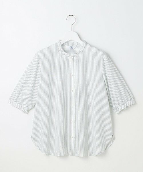 L size ONWARD(大きいサイズ) / エルサイズオンワード シャツ・ブラウス | 【一枚で着映え】ソフトストライプ フリル襟 ブラウス | 詳細4