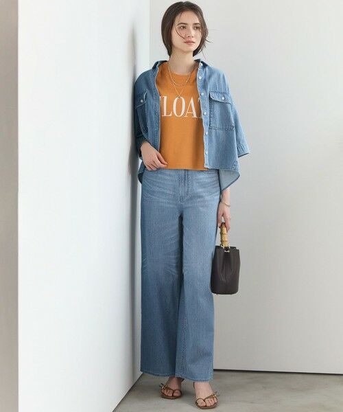 L size ONWARD(大きいサイズ) / エルサイズオンワード シャツ・ブラウス | 【SLOW/一部店舗限定】LIGHT DENIM クロップド シャツ | 詳細1