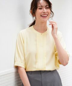 L size ONWARD(大きいサイズ) / エルサイズオンワード シャツ・ブラウス | バンドカラーフロントタック ブラウス