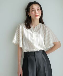 L size ONWARD(大きいサイズ) / エルサイズオンワード シャツ・ブラウス | スムージーポリエステル スキッパー ブラウス
