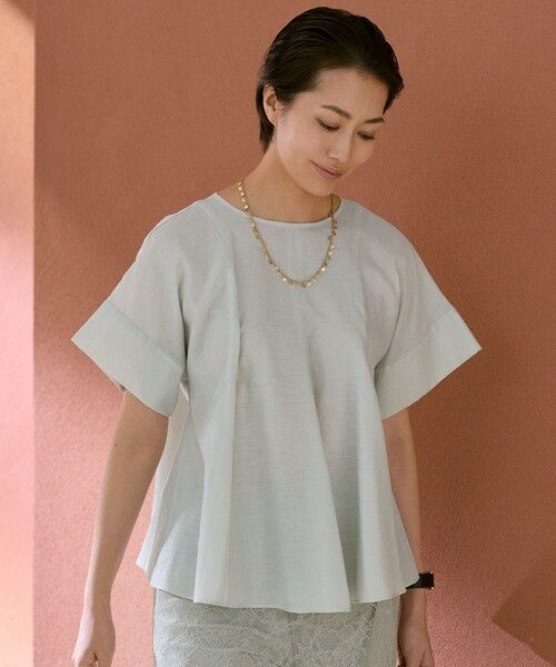 L size ONWARD(大きいサイズ) / エルサイズオンワード シャツ・ブラウス | 【カタログ掲載】ブライトシアーシャンブレー ブラウス（フラックス）