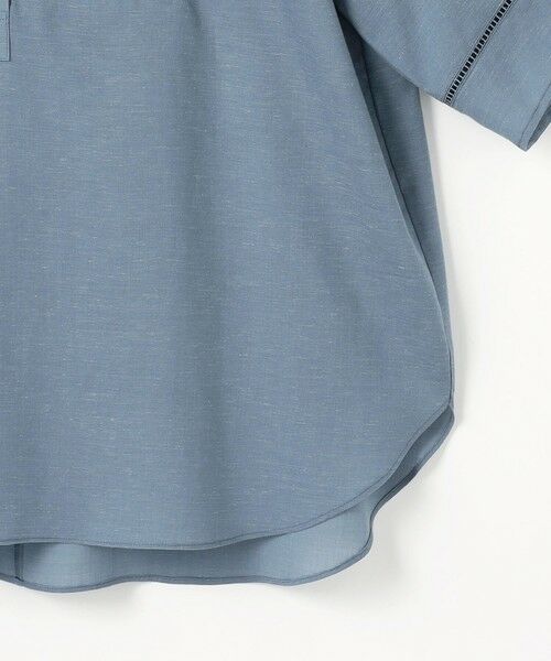 L size ONWARD(大きいサイズ) / エルサイズオンワード シャツ・ブラウス | ナチュラルリネンタックデザイン ブラウス | 詳細8