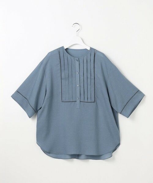 L size ONWARD(大きいサイズ) / エルサイズオンワード シャツ・ブラウス | ナチュラルリネンタックデザイン ブラウス | 詳細5