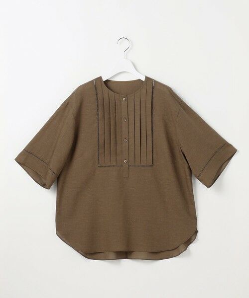 L size ONWARD(大きいサイズ) / エルサイズオンワード シャツ・ブラウス | ナチュラルリネンタックデザイン ブラウス | 詳細13