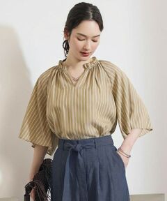 L size ONWARD(大きいサイズ) / エルサイズオンワード シャツ・ブラウス | 【ご好評素材・新型追加】リヨセルポプリンフリル ブラウス