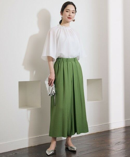 L size ONWARD(大きいサイズ) / エルサイズオンワード シャツ・ブラウス | 【ご好評素材・新型追加】リヨセルポプリンフリル ブラウス | 詳細1