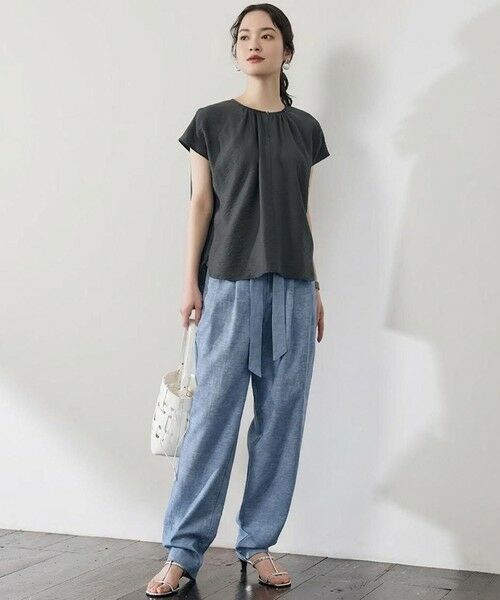 L size ONWARD(大きいサイズ) / エルサイズオンワード シャツ・ブラウス | 【カタログ掲載・人気素材・新型登場・セットアップ対応】エアリーツイルプルオーバー ブラウス | 詳細2