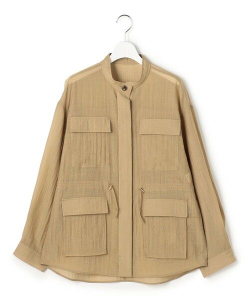 L size ONWARD(大きいサイズ) / エルサイズオンワード シャツ・ブラウス | 【見上愛さん着用】リネンミックスシアースラブ ミリタリージャケット | 詳細10