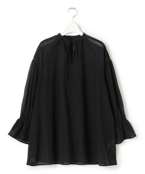 L size ONWARD(大きいサイズ) / エルサイズオンワード シャツ・ブラウス | 【一部予約】リネンミックスシアースラブ ギャザーブラウス | 詳細3