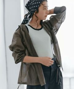 L size ONWARD(大きいサイズ) / エルサイズオンワード シャツ・ブラウス | 【見上愛さん着用】ナイロンコットンシアーボイル ドロストシャツ