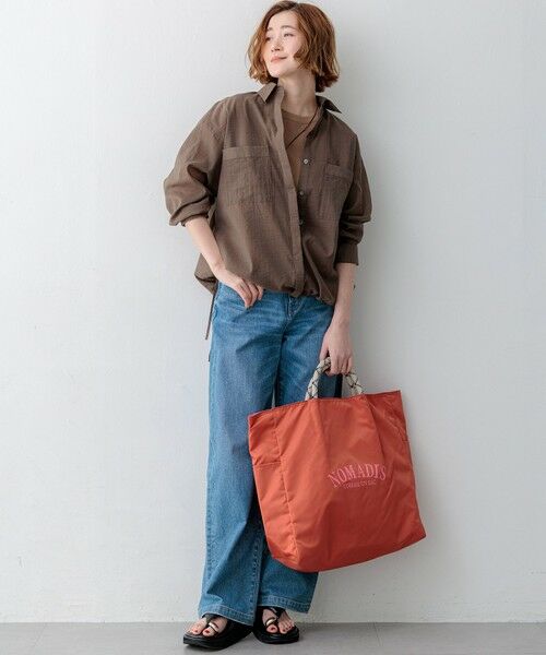 L size ONWARD(大きいサイズ) / エルサイズオンワード シャツ・ブラウス | 【見上愛さん着用】ナイロンコットンシアーボイル ドロストシャツ | 詳細3