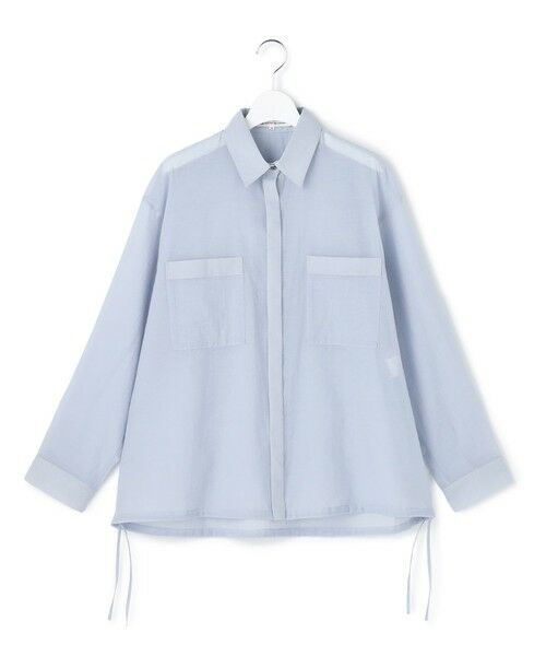 L size ONWARD(大きいサイズ) / エルサイズオンワード シャツ・ブラウス | 【見上愛さん着用】ナイロンコットンシアーボイル ドロストシャツ | 詳細14