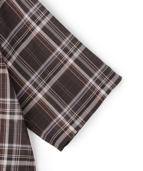 L size ONWARD(大きいサイズ) / エルサイズオンワード シャツ・ブラウス | 【見上愛さん着用】ハイツイストシアーチェック クロップド シャツ | 詳細11