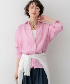 L size ONWARD(大きいサイズ) / エルサイズオンワード シャツ・ブラウス | LIBECOリネン ベーシック シャツ