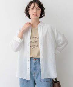 L size ONWARD(大きいサイズ) / エルサイズオンワード シャツ・ブラウス | LIBECOリネン ベーシック シャツ