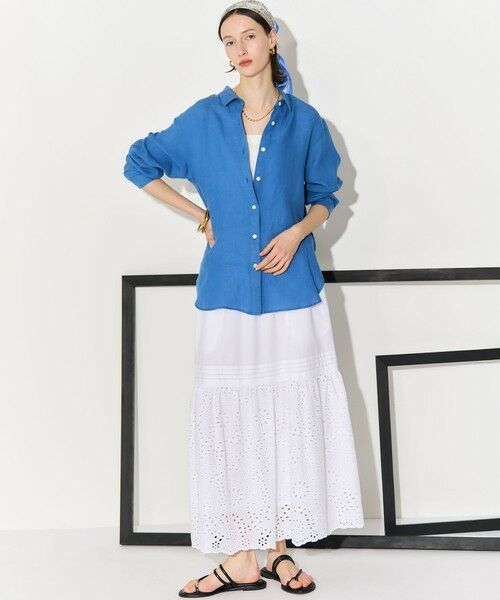 L size ONWARD(大きいサイズ) / エルサイズオンワード シャツ・ブラウス | LIBECOリネン ベーシック シャツ | 詳細25