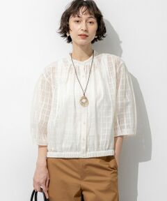 L size ONWARD(大きいサイズ) / エルサイズオンワード シャツ・ブラウス | シャドーシアーチェック 2WAY ブラウス