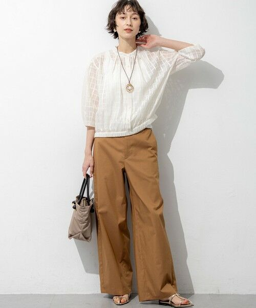 L size ONWARD(大きいサイズ) / エルサイズオンワード シャツ・ブラウス | シャドーシアーチェック 2WAY ブラウス | 詳細2