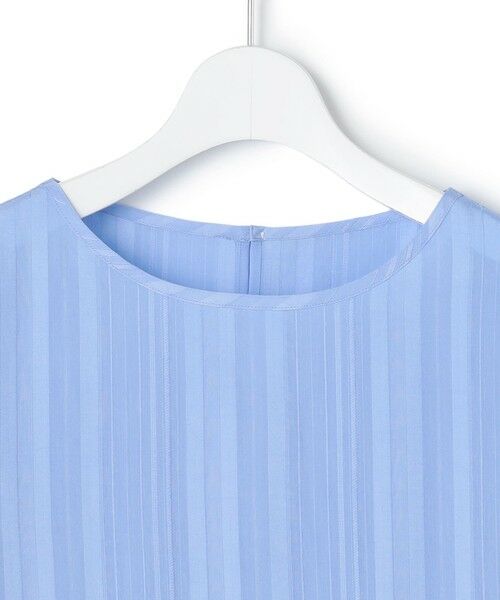 L size ONWARD(大きいサイズ) / エルサイズオンワード シャツ・ブラウス | ドビーストライプ クルーネック フレアブラウス | 詳細8