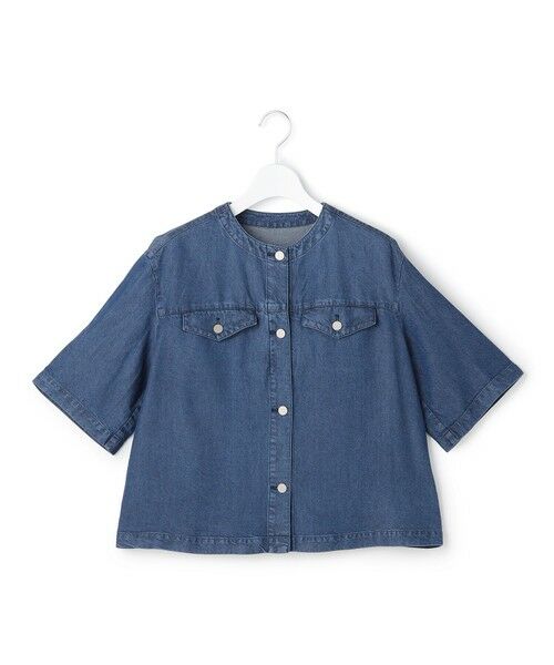 L size ONWARD(大きいサイズ) / エルサイズオンワード Gジャン・デニムジャケット | ナチュラルソフトデニム クロップドジャケット | 詳細10