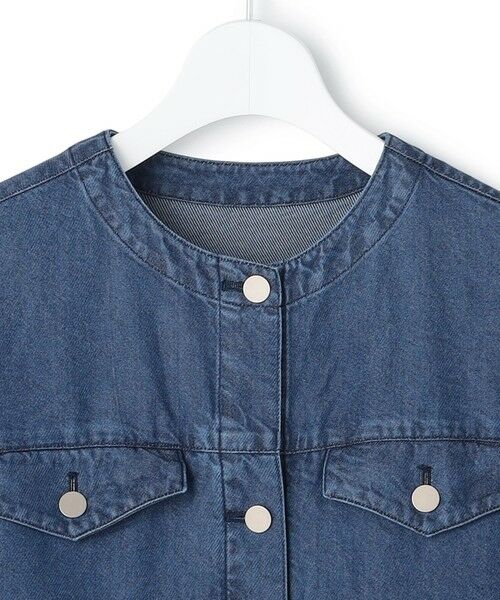 L size ONWARD(大きいサイズ) / エルサイズオンワード Gジャン・デニムジャケット | ナチュラルソフトデニム クロップドジャケット | 詳細12