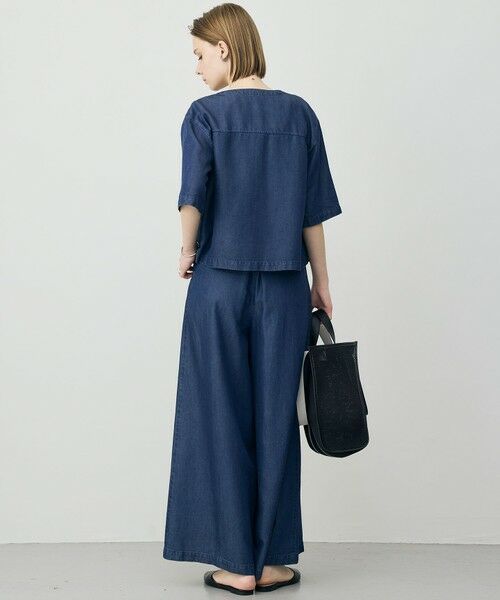 L size ONWARD(大きいサイズ) / エルサイズオンワード Gジャン・デニムジャケット | ナチュラルソフトデニム クロップドジャケット | 詳細2