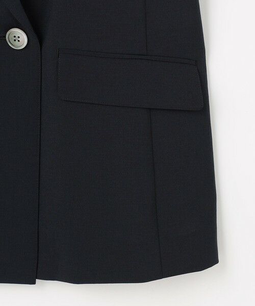 L size ONWARD(大きいサイズ) / エルサイズオンワード テーラードジャケット | BREEZ COOL トロ ハーフスリーブ ダブル ジャケット | 詳細10