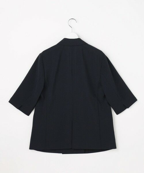 L size ONWARD(大きいサイズ) / エルサイズオンワード テーラードジャケット | BREEZ COOL トロ ハーフスリーブ ダブル ジャケット | 詳細11