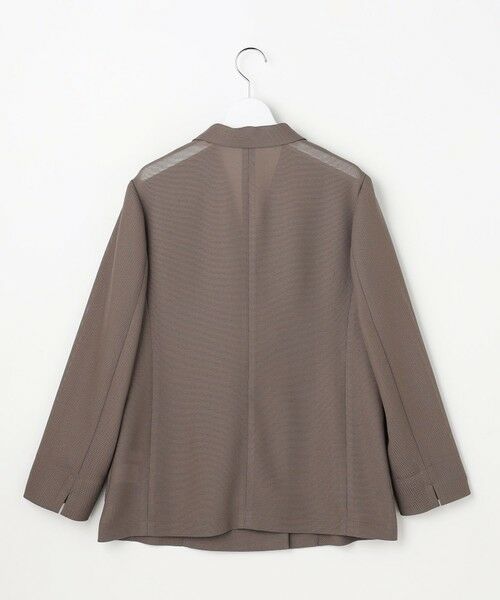 L size ONWARD(大きいサイズ) / エルサイズオンワード テーラードジャケット | シアーメッシュ ダブルジャケット | 詳細7