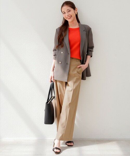 L size ONWARD(大きいサイズ) / エルサイズオンワード テーラードジャケット | シアーメッシュ ダブルジャケット | 詳細5