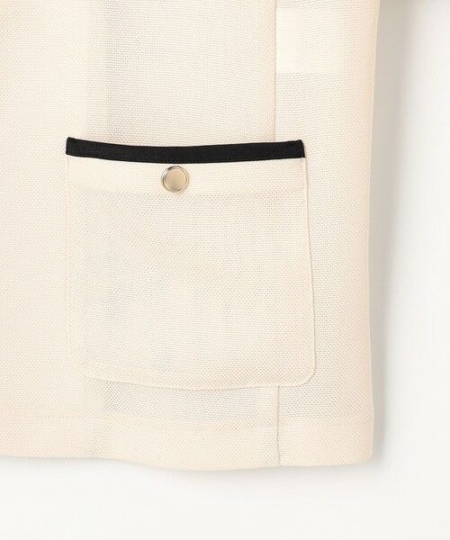 L size ONWARD(大きいサイズ) / エルサイズオンワード その他アウター | シアーメッシュ ノーカラージャケット | 詳細8