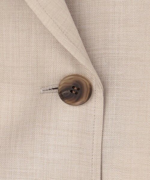 L size ONWARD(大きいサイズ) / エルサイズオンワード その他アウター | リネンライクグロッシー ハーフスリーブ ダブル ジャケット | 詳細10