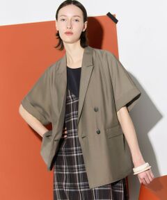 L size ONWARD(大きいサイズ) / エルサイズオンワード その他アウター | 【見上愛さん着用】シアータンブラー ダブルジャケット