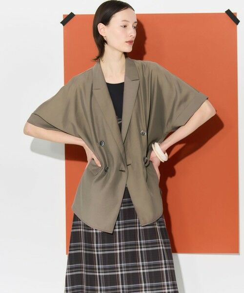 L size ONWARD(大きいサイズ) / エルサイズオンワード その他アウター | 【見上愛さん着用】シアータンブラー ダブルジャケット | 詳細6