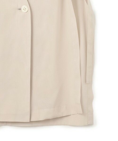 L size ONWARD(大きいサイズ) / エルサイズオンワード その他アウター | ライトシアーマットクロス ノーカラー ジレ | 詳細10