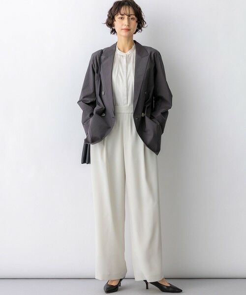 L size ONWARD(大きいサイズ) / エルサイズオンワード その他アウター | MANTECOブライトワッシャー ダブル ジャケット | 詳細2