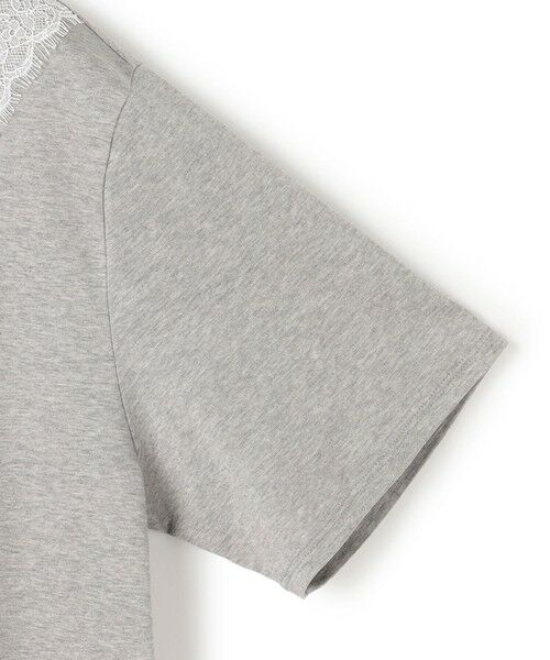 L size ONWARD(大きいサイズ) / エルサイズオンワード カットソー | レースコンビ ロゴTシャツ | 詳細7