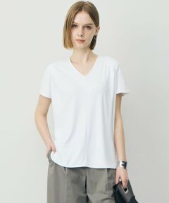 L size ONWARD(大きいサイズ) / エルサイズオンワード カットソー | スパンプラチナム Vネックカットソー