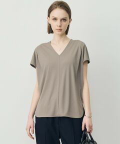 L size ONWARD(大きいサイズ) / エルサイズオンワード カットソー | スパンプラチナム Vネックカットソー