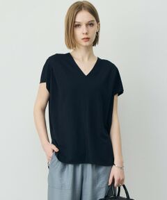 L size ONWARD(大きいサイズ) / エルサイズオンワード カットソー | スパンプラチナム Vネックカットソー