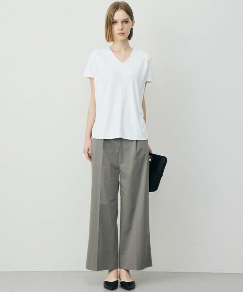 L size ONWARD(大きいサイズ) / エルサイズオンワード カットソー | スパンプラチナム Vネックカットソー | 詳細1