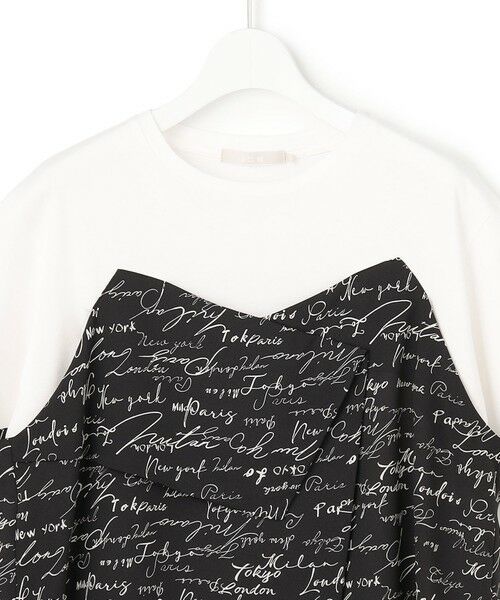 L size ONWARD(大きいサイズ) / エルサイズオンワード カットソー | 【30th ANNIVERSARY】5cityプリント コンビカットソー | 詳細1