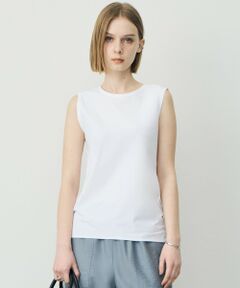 L size ONWARD(大きいサイズ) / エルサイズオンワード カットソー | マットスキューバ ノースリーブカットソー