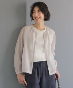 L size ONWARD(大きいサイズ) / エルサイズオンワード ブルゾン | シアーブルゾン