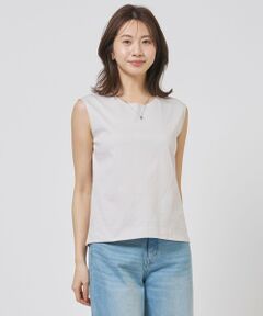 L size ONWARD(大きいサイズ) / エルサイズオンワード カットソー | スムースジャージー ノースリーブ カットソー
