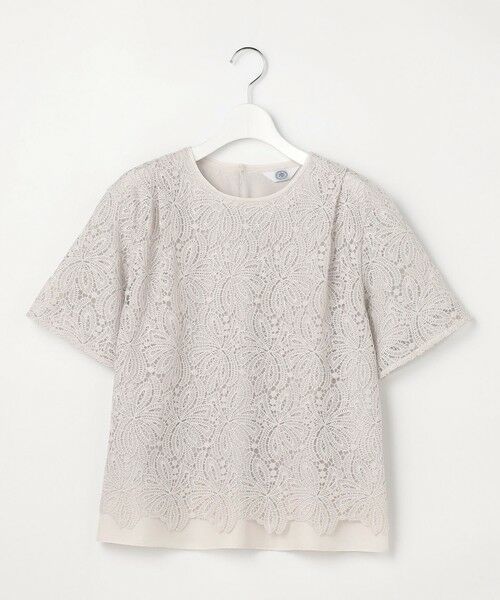 L size ONWARD(大きいサイズ) / エルサイズオンワード カットソー | レースコンビジャージー カットソー | 詳細6